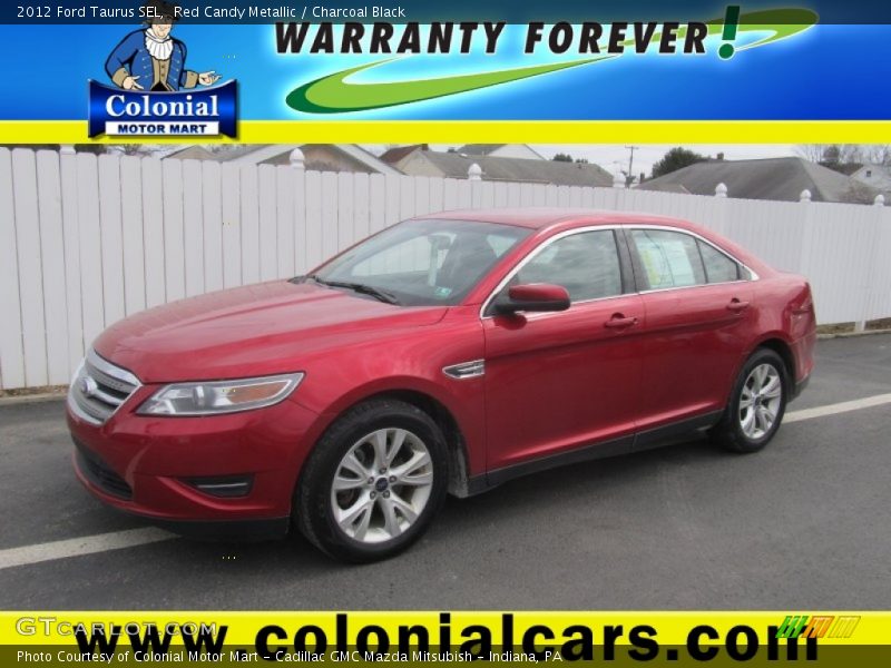 Red Candy Metallic / Charcoal Black 2012 Ford Taurus SEL