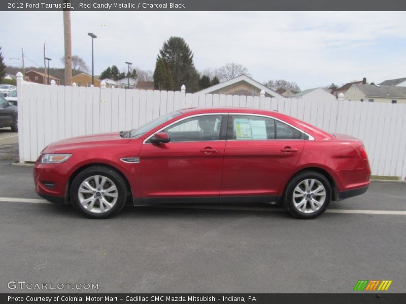 Red Candy Metallic / Charcoal Black 2012 Ford Taurus SEL