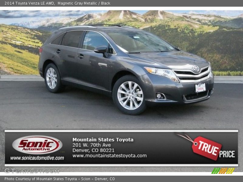 Magnetic Gray Metallic / Black 2014 Toyota Venza LE AWD