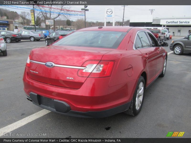 Red Candy Metallic / Charcoal Black 2012 Ford Taurus SEL