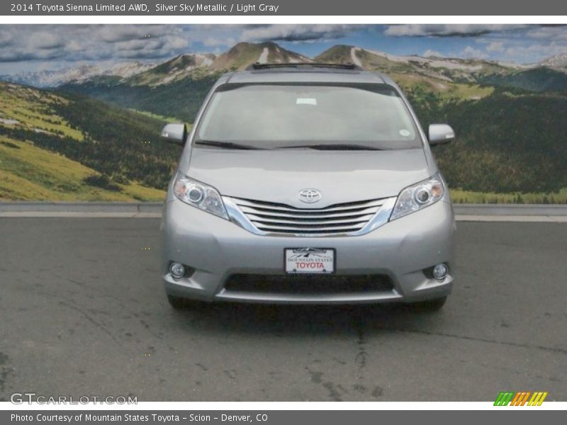 Silver Sky Metallic / Light Gray 2014 Toyota Sienna Limited AWD