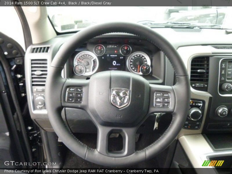 Black / Black/Diesel Gray 2014 Ram 1500 SLT Crew Cab 4x4