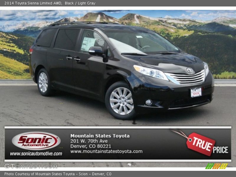 Black / Light Gray 2014 Toyota Sienna Limited AWD