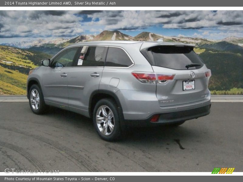 Silver Sky Metallic / Ash 2014 Toyota Highlander Limited AWD