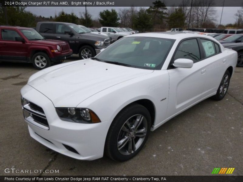 Bright White / Black/Red 2014 Dodge Charger R/T Plus AWD