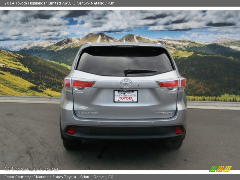 Silver Sky Metallic / Ash 2014 Toyota Highlander Limited AWD