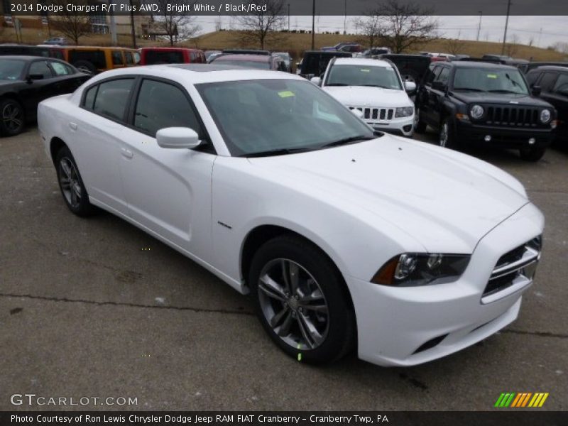 Bright White / Black/Red 2014 Dodge Charger R/T Plus AWD