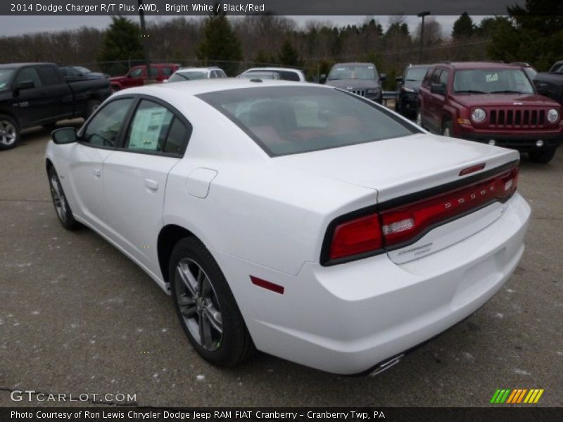 Bright White / Black/Red 2014 Dodge Charger R/T Plus AWD