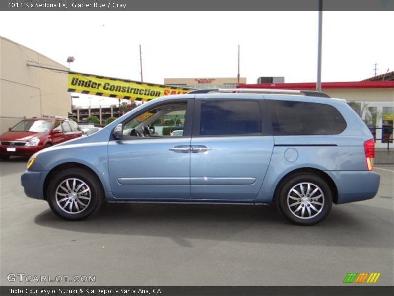 Glacier Blue / Gray 2012 Kia Sedona EX