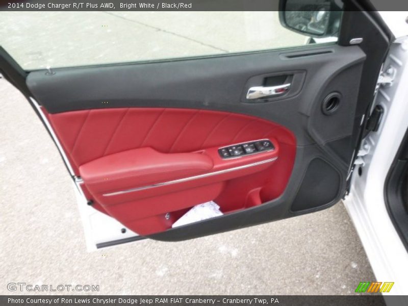 Bright White / Black/Red 2014 Dodge Charger R/T Plus AWD