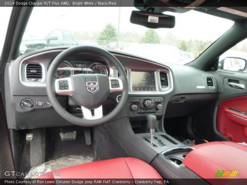 Bright White / Black/Red 2014 Dodge Charger R/T Plus AWD