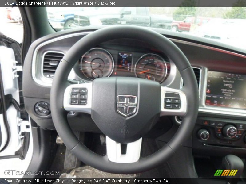 Bright White / Black/Red 2014 Dodge Charger R/T Plus AWD