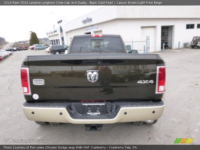 Black Gold Pearl / Canyon Brown/Light Frost Beige 2014 Ram 3500 Laramie Longhorn Crew Cab 4x4 Dually