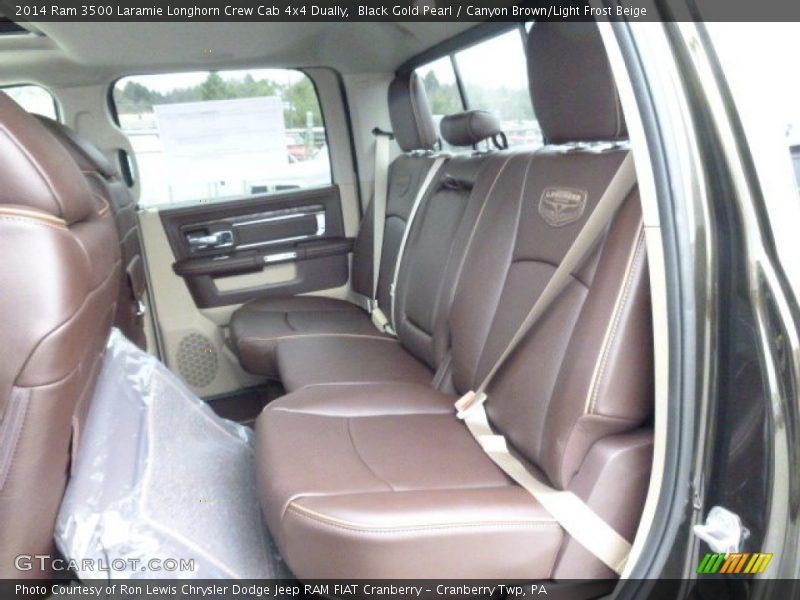 Rear Seat of 2014 3500 Laramie Longhorn Crew Cab 4x4 Dually