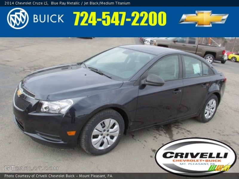 Blue Ray Metallic / Jet Black/Medium Titanium 2014 Chevrolet Cruze LS