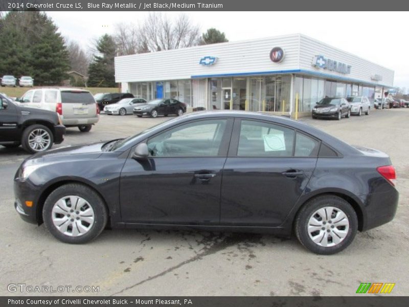 Blue Ray Metallic / Jet Black/Medium Titanium 2014 Chevrolet Cruze LS