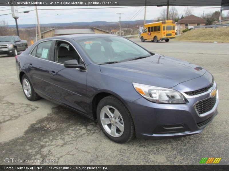 Atlantis Blue Metallic / Jet Black/Titanium 2014 Chevrolet Malibu LS