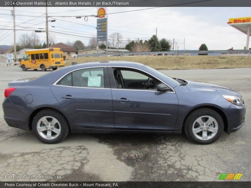 Atlantis Blue Metallic / Jet Black/Titanium 2014 Chevrolet Malibu LS