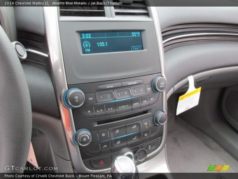 Atlantis Blue Metallic / Jet Black/Titanium 2014 Chevrolet Malibu LS