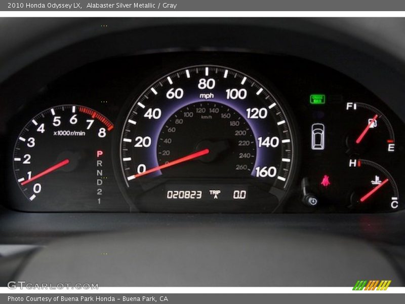 Alabaster Silver Metallic / Gray 2010 Honda Odyssey LX