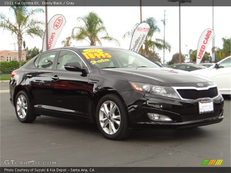 Ebony Black / Gray 2011 Kia Optima EX