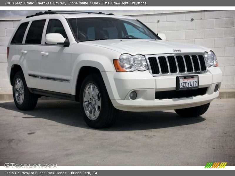 Stone White / Dark Slate Gray/Light Graystone 2008 Jeep Grand Cherokee Limited