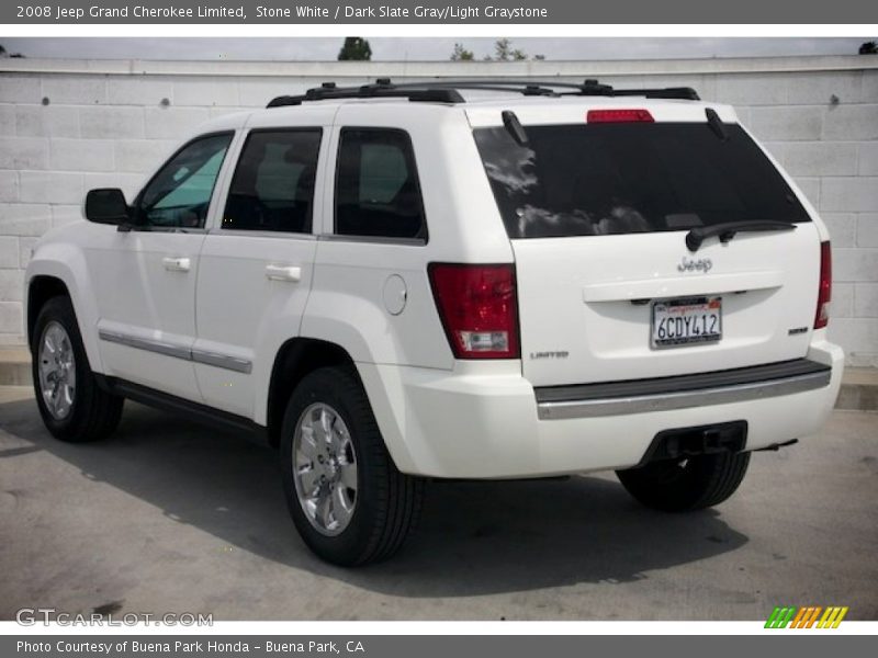 Stone White / Dark Slate Gray/Light Graystone 2008 Jeep Grand Cherokee Limited