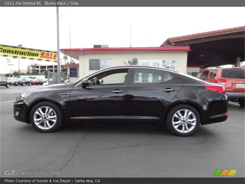 Ebony Black / Gray 2011 Kia Optima EX