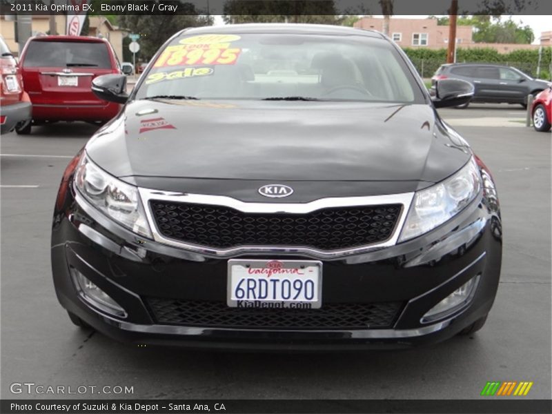 Ebony Black / Gray 2011 Kia Optima EX