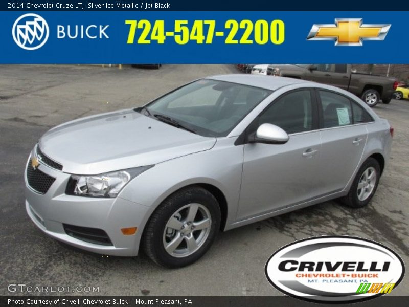 Silver Ice Metallic / Jet Black 2014 Chevrolet Cruze LT