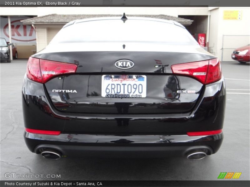 Ebony Black / Gray 2011 Kia Optima EX