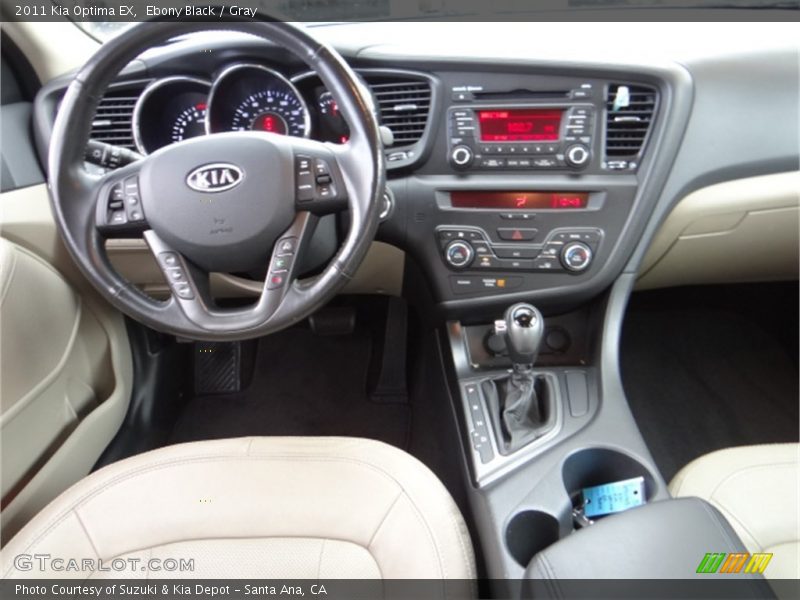 Ebony Black / Gray 2011 Kia Optima EX