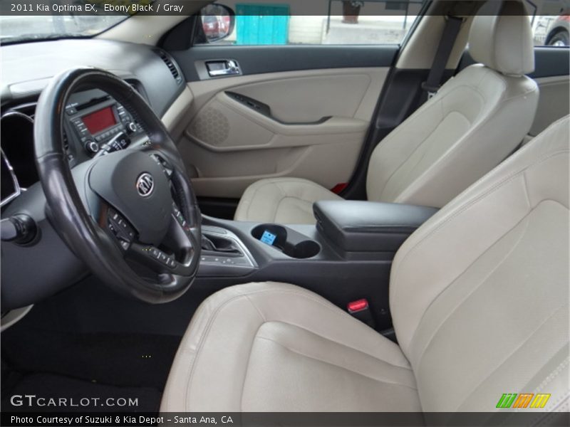 Ebony Black / Gray 2011 Kia Optima EX