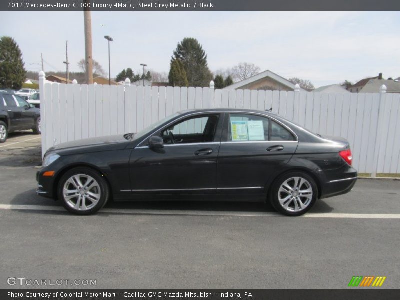 Steel Grey Metallic / Black 2012 Mercedes-Benz C 300 Luxury 4Matic