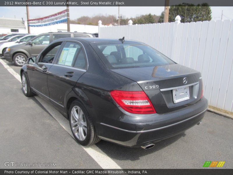 Steel Grey Metallic / Black 2012 Mercedes-Benz C 300 Luxury 4Matic
