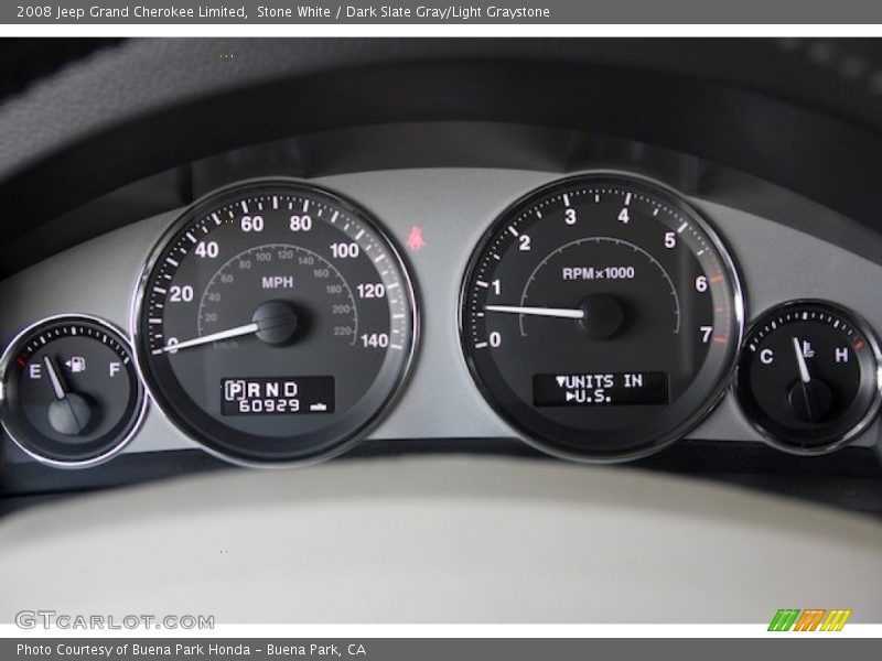 Stone White / Dark Slate Gray/Light Graystone 2008 Jeep Grand Cherokee Limited