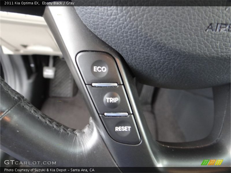 Ebony Black / Gray 2011 Kia Optima EX