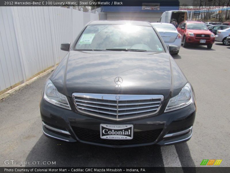 Steel Grey Metallic / Black 2012 Mercedes-Benz C 300 Luxury 4Matic