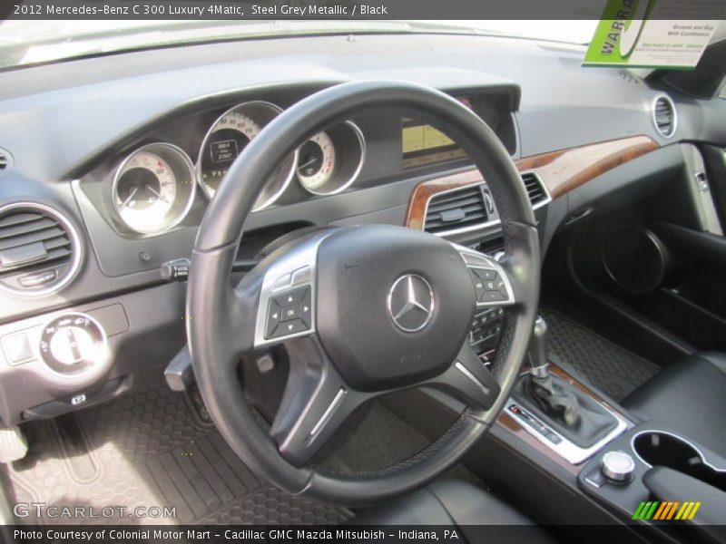 Steel Grey Metallic / Black 2012 Mercedes-Benz C 300 Luxury 4Matic