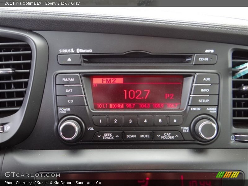 Ebony Black / Gray 2011 Kia Optima EX