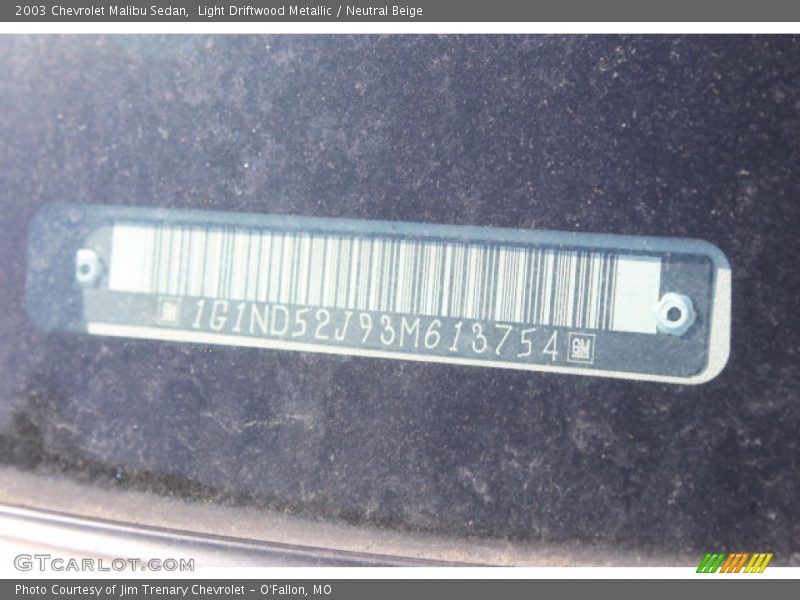 Light Driftwood Metallic / Neutral Beige 2003 Chevrolet Malibu Sedan