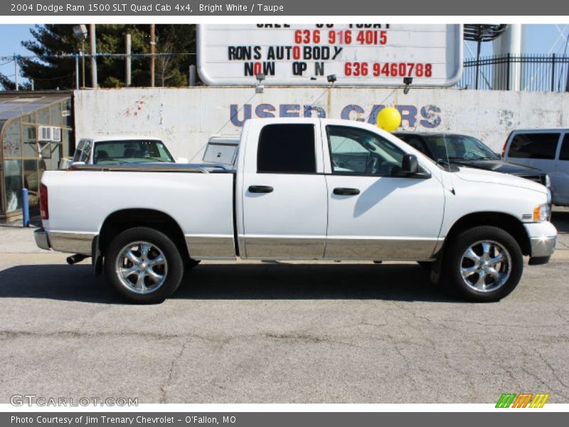 Bright White / Taupe 2004 Dodge Ram 1500 SLT Quad Cab 4x4