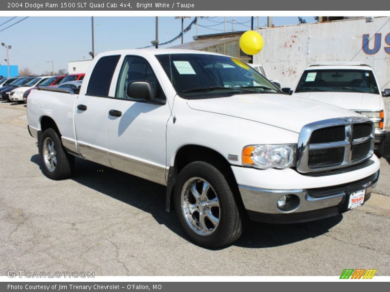 Bright White / Taupe 2004 Dodge Ram 1500 SLT Quad Cab 4x4