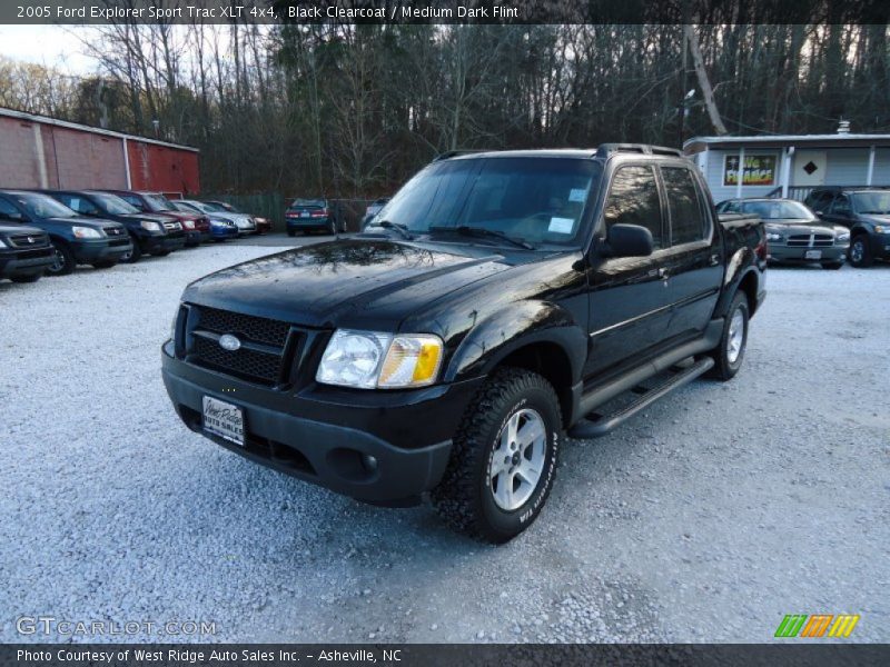 Black Clearcoat / Medium Dark Flint 2005 Ford Explorer Sport Trac XLT 4x4