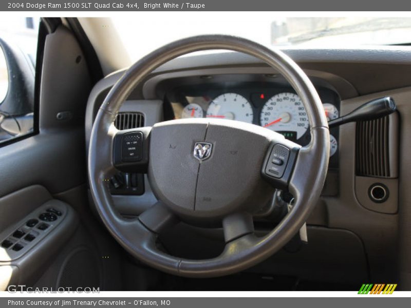 Bright White / Taupe 2004 Dodge Ram 1500 SLT Quad Cab 4x4