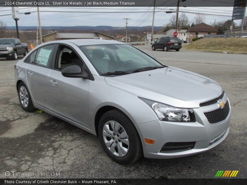 Silver Ice Metallic / Jet Black/Medium Titanium 2014 Chevrolet Cruze LS
