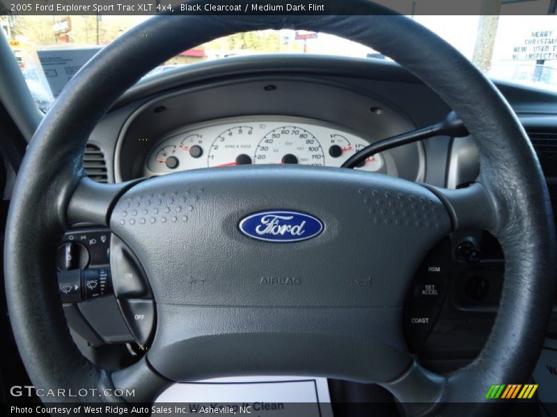 Black Clearcoat / Medium Dark Flint 2005 Ford Explorer Sport Trac XLT 4x4