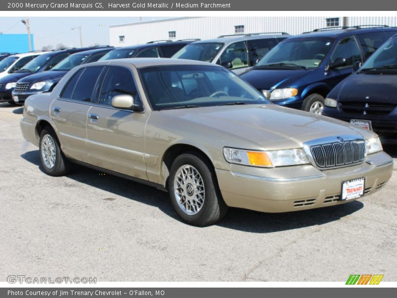 Harvest Gold Metallic / Medium Parchment 2000 Mercury Grand Marquis GS