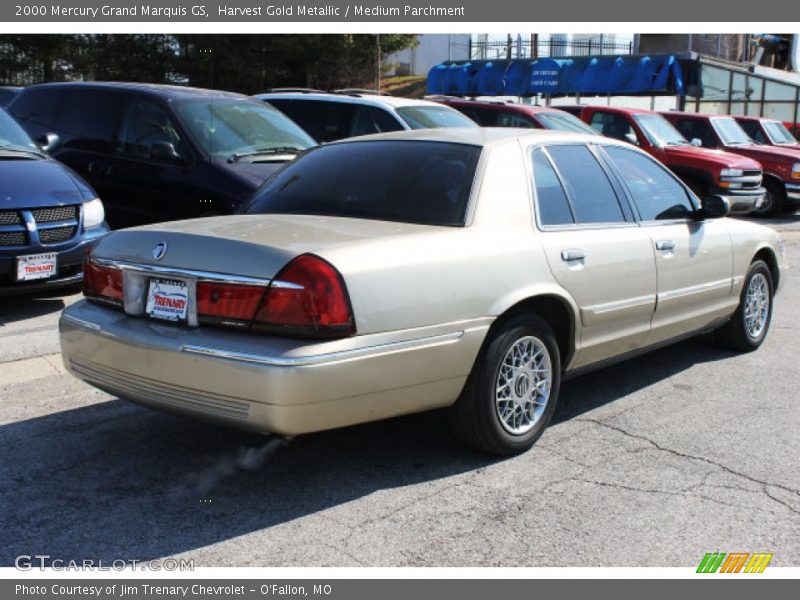 Harvest Gold Metallic / Medium Parchment 2000 Mercury Grand Marquis GS