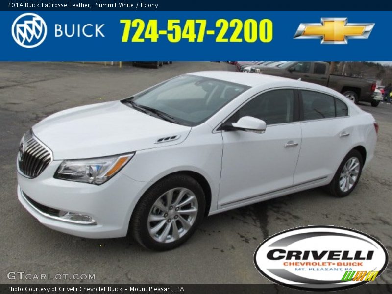 Summit White / Ebony 2014 Buick LaCrosse Leather